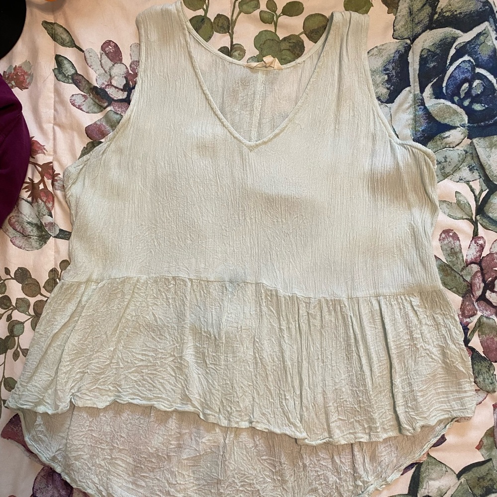 Mint sheer top